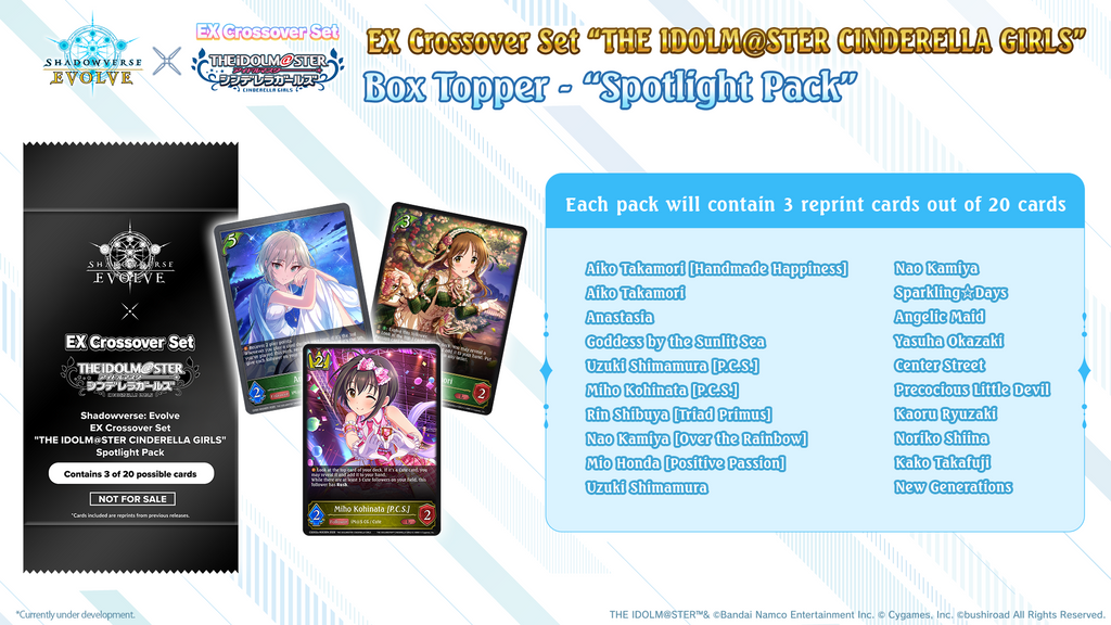 Shadowverse: Evolve - EX Crossover - The iDOLM@STER Cinderella Girls - Booster Box (8x Packs)