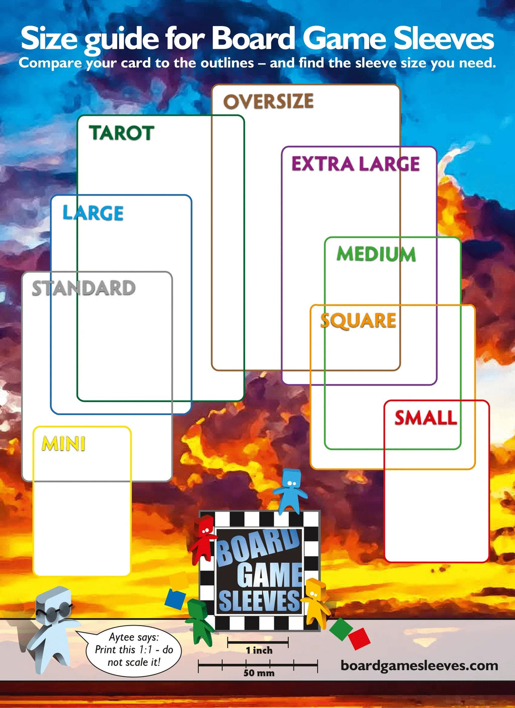 Board Game Sleeves - Non-Glare - Oversize (82x124mm)