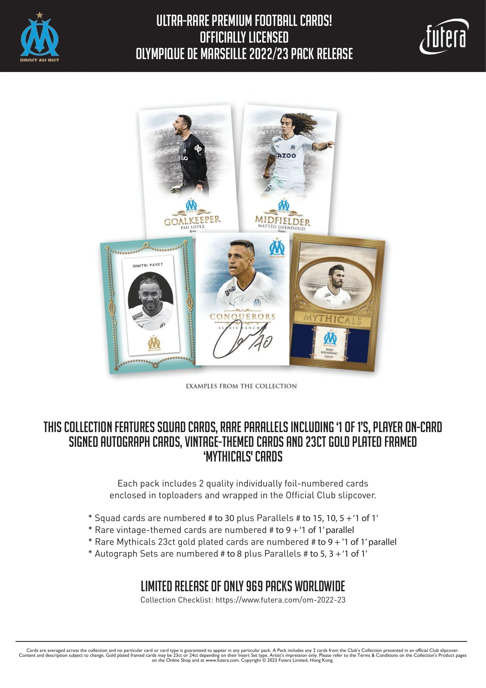 Futera - 2022/23 Olympique de Marseille Football Club Collection - Pack