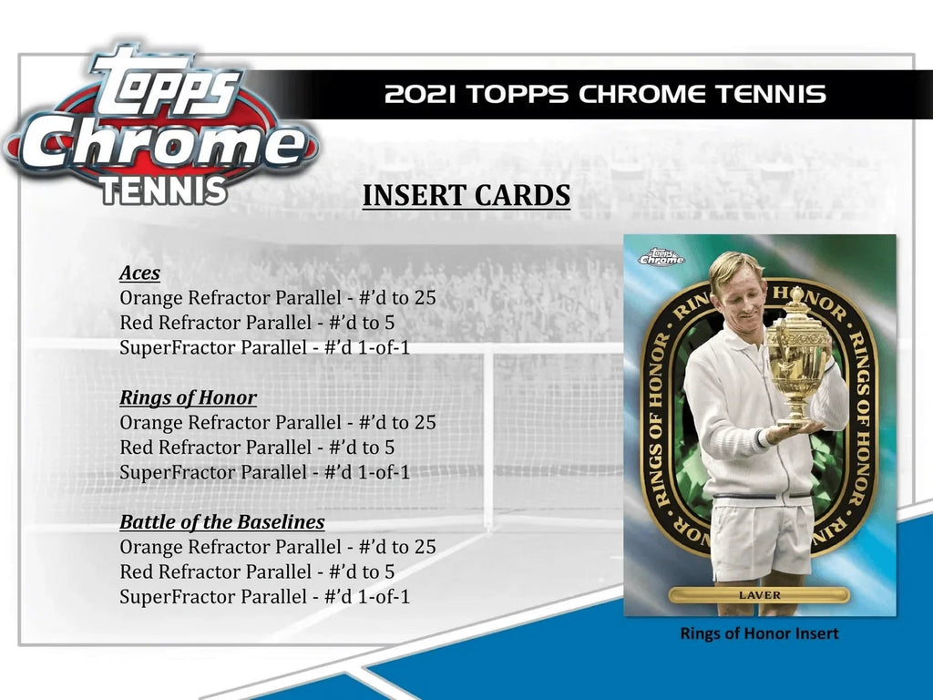 Topps - 2021 Chrome Tennis - Hobby Lite Box