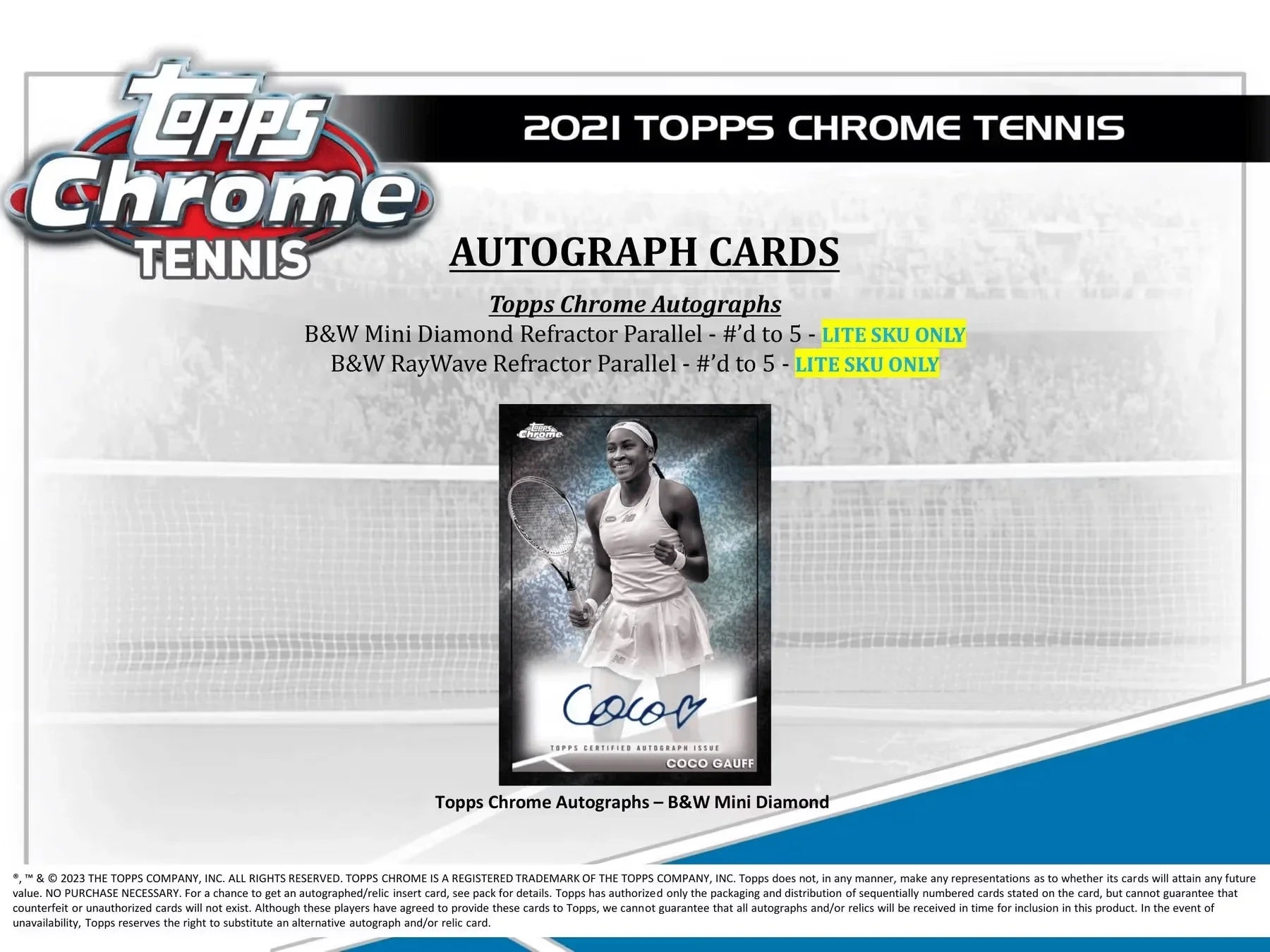 Topps - 2021 Chrome Tennis - Hobby Lite Box